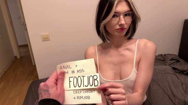 Stepbrother films TikTok challenge with POV handjob scene